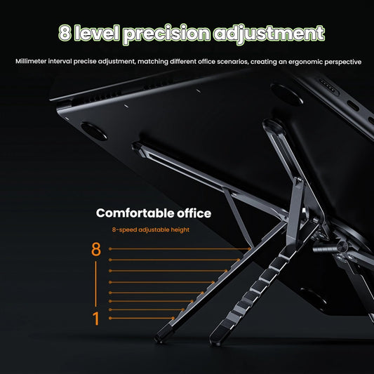 Magnetic foldable laptop & phone stand