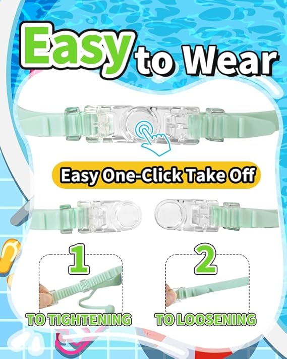 Easy-Clip Anti-Fog Kids Swim Goggles