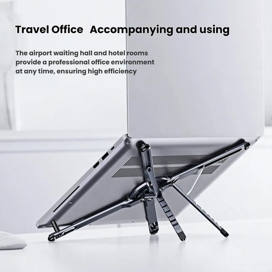 Magnetic foldable laptop & phone stand