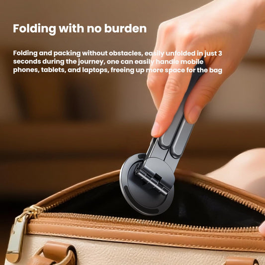 Magnetic foldable laptop & phone stand