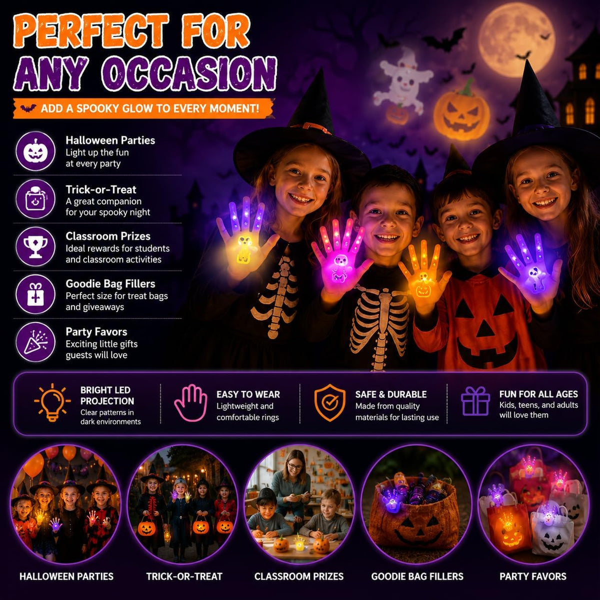 Halloween Finger Projector Lights