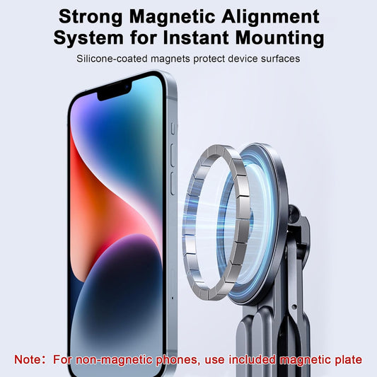 Magnetic foldable laptop & phone stand