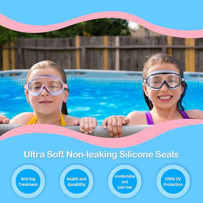 Easy-Clip Anti-Fog Kids Swim Goggles