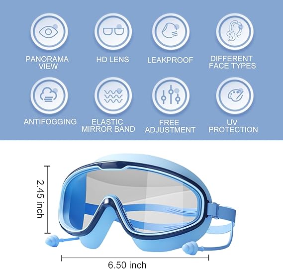 Kids Anti-Fog Swimming Goggles