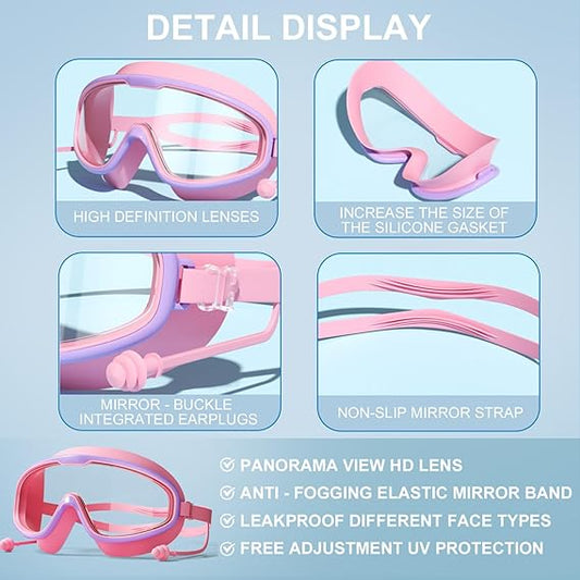 Kids Anti-Fog Swimming Goggles