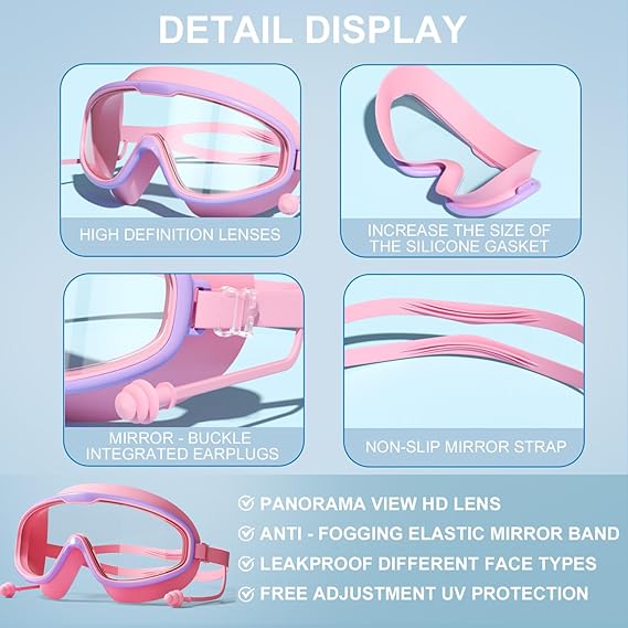 Kids Anti-Fog Swimming Goggles