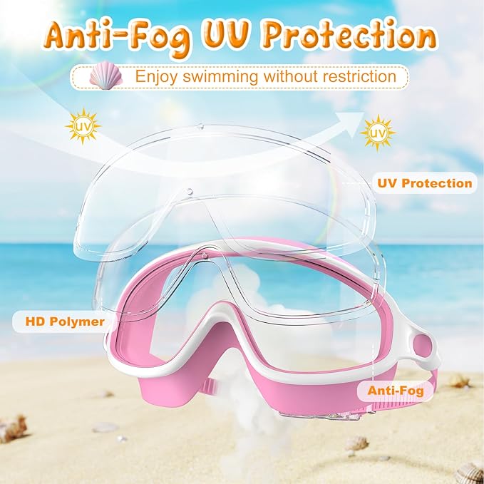 Easy-Clip Anti-Fog Kids Swim Goggles