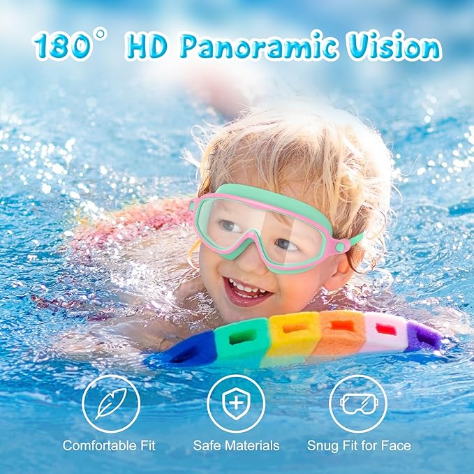Easy-Clip Anti-Fog Kids Swim Goggles