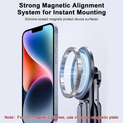 Magnetic foldable laptop & phone stand